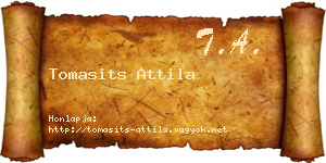 Tomasits Attila névjegykártya