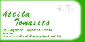 attila tomasits business card